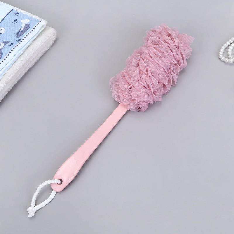 Fashion New Long Handle Hanging Soft Mesh Back Body Bath Shower Scrubber Brush Sponge For Bathroom Shower Brush New Arrival