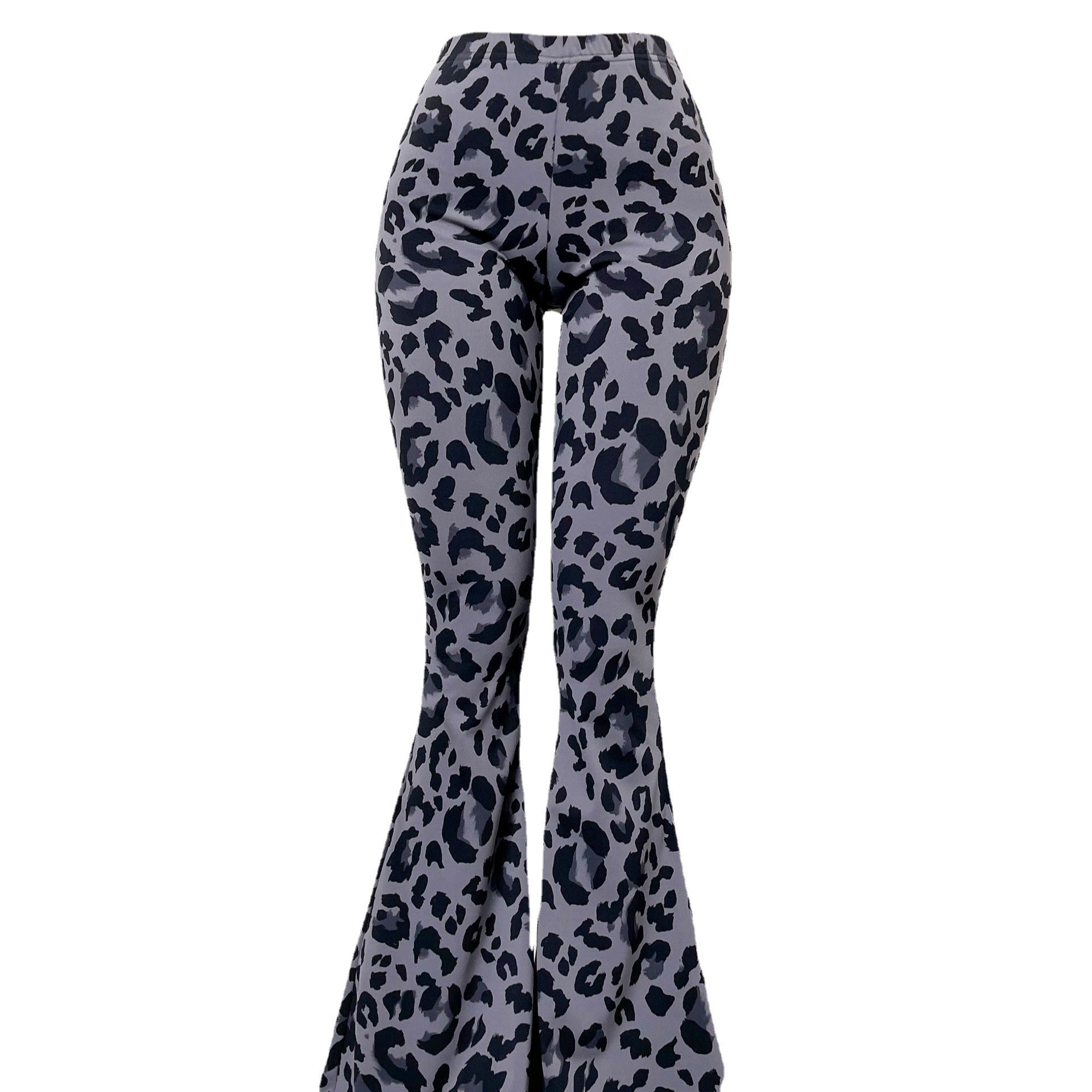 European And American Leopard Print Flared Pants 