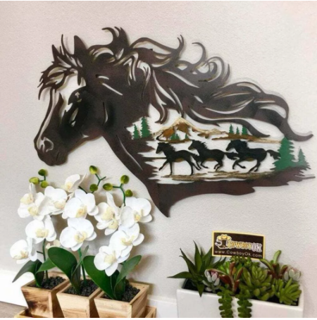 Metal Crafts Pastoral Paintings And Horses