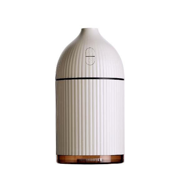 300ML White Aromatherapy Diffuser USB Ultrasonic Air Humidifier Mist Maker Aroma Essential Oil Diffuser for Home with LED Light