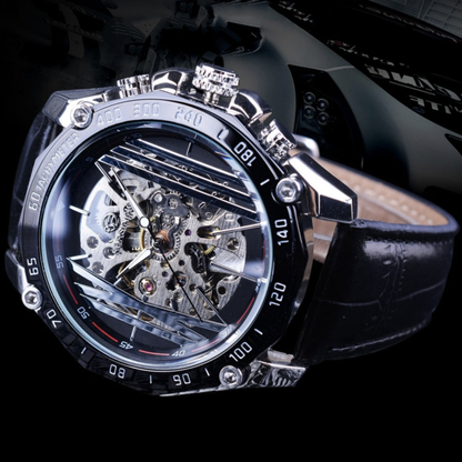 European And American Style Men's Automatic Mechanical Watch Creative Hollow Belt Mechanical Watch