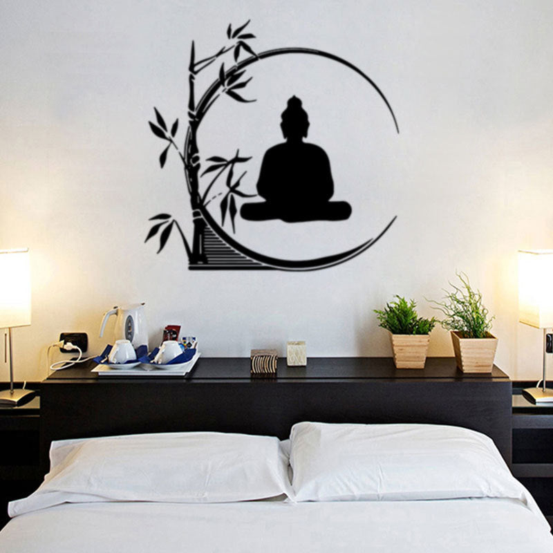 Bamboo Buddha Waterproof Wall Sticker