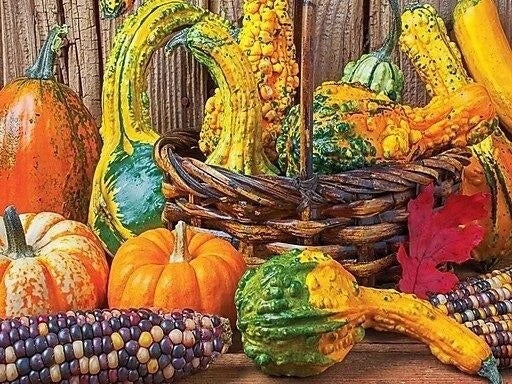 Pumpkin horn | Diamond embroidery kit