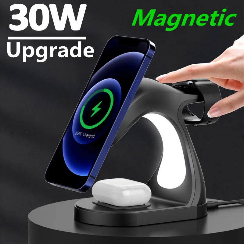 Fast Four In One Magnetic Wireless Fast Charger 