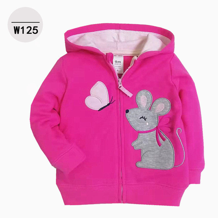 Children's hooded zippered hoodie