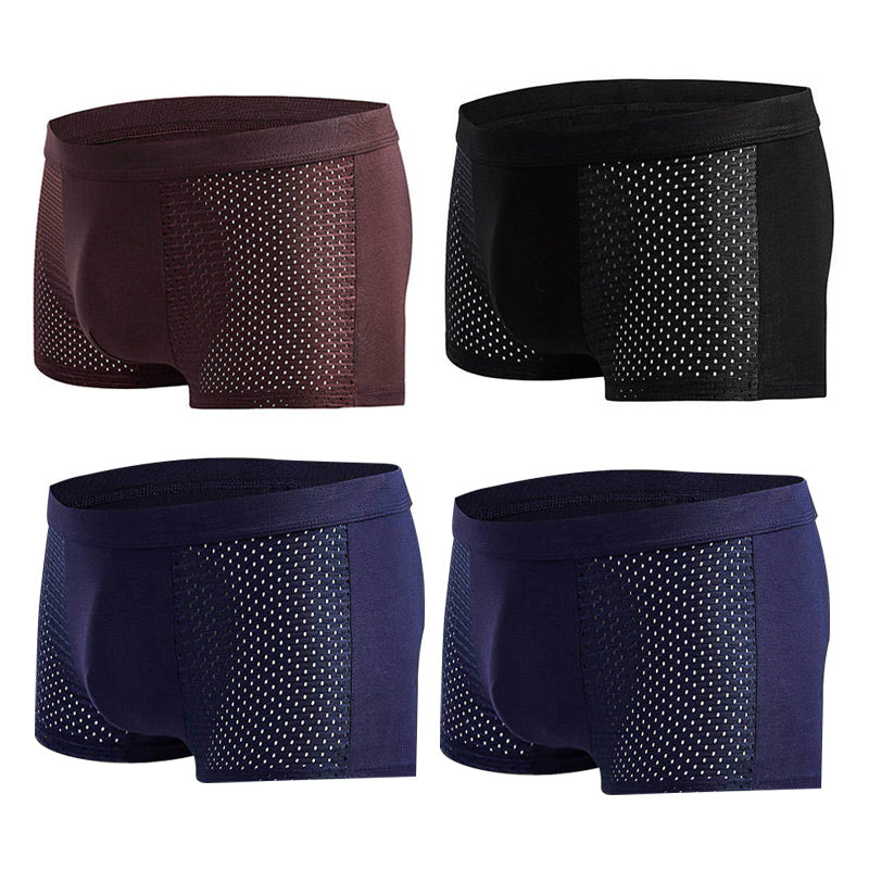 Summer Men's Underpants Mesh Toe Mid-Waist Men's Boxer Shorts