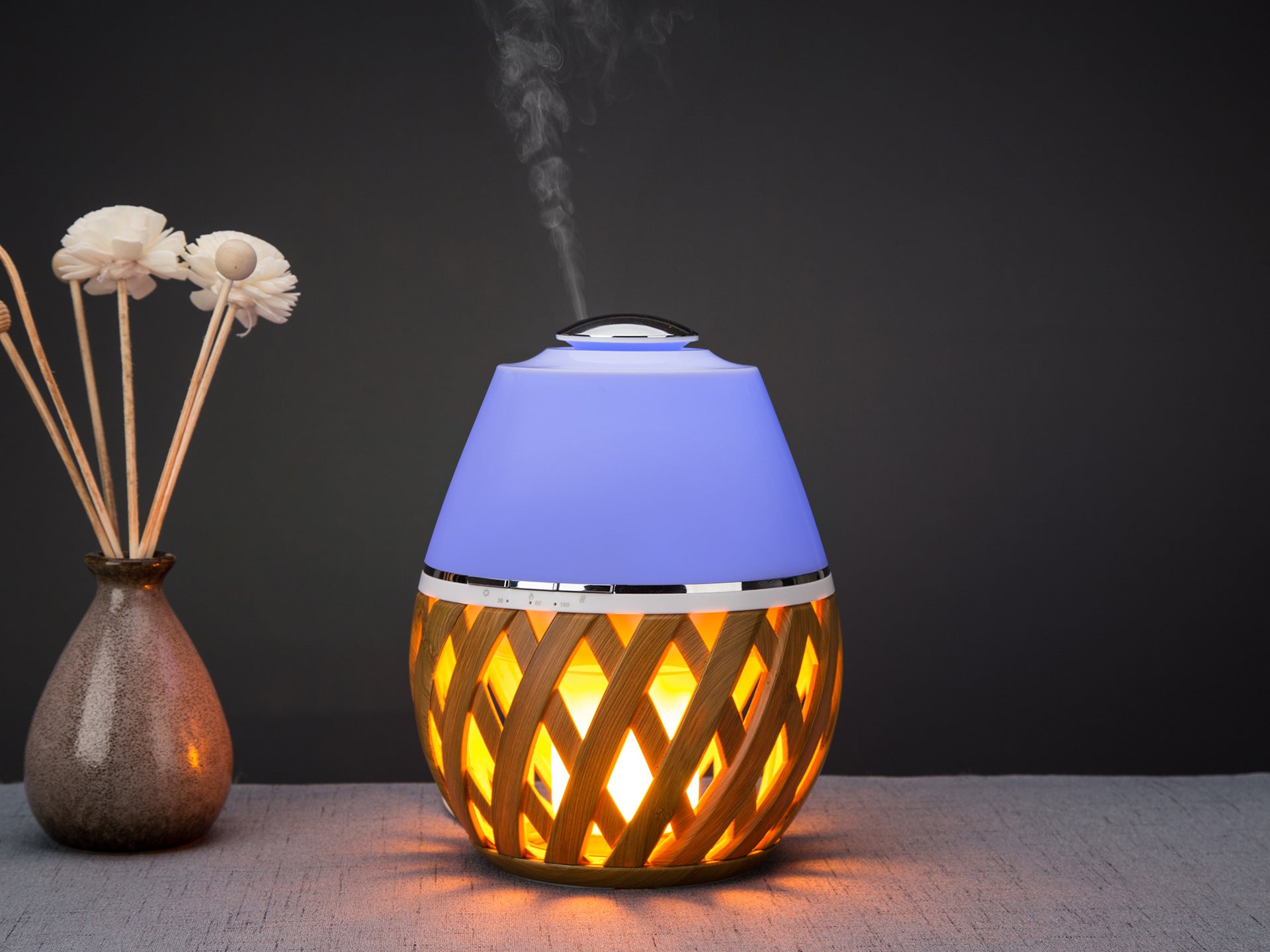 Household Incense Flame Lamp, Aromatherapy Humidifier, Seven Color Lamp, Ultrasonic