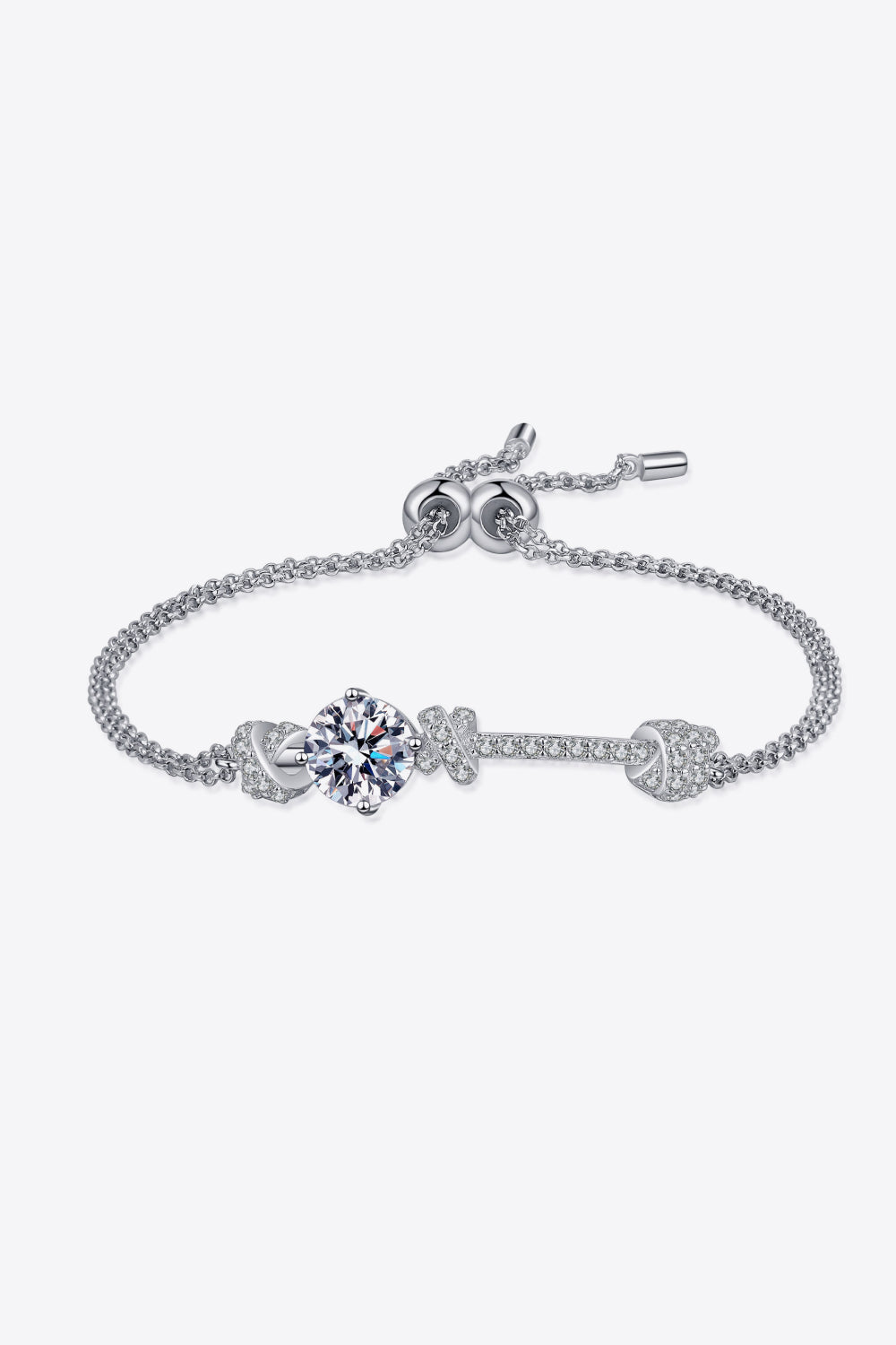 2 Carat Moissanite 925 Sterling Silver Bracelet 