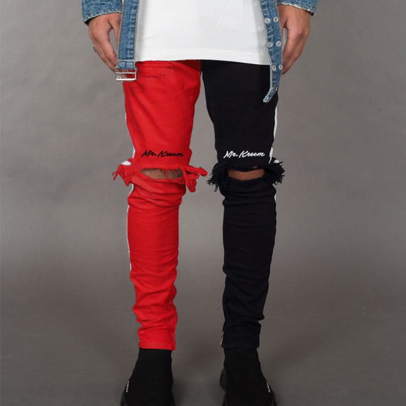 Ripped Jeans Men's Trendy Brand Slim Fit