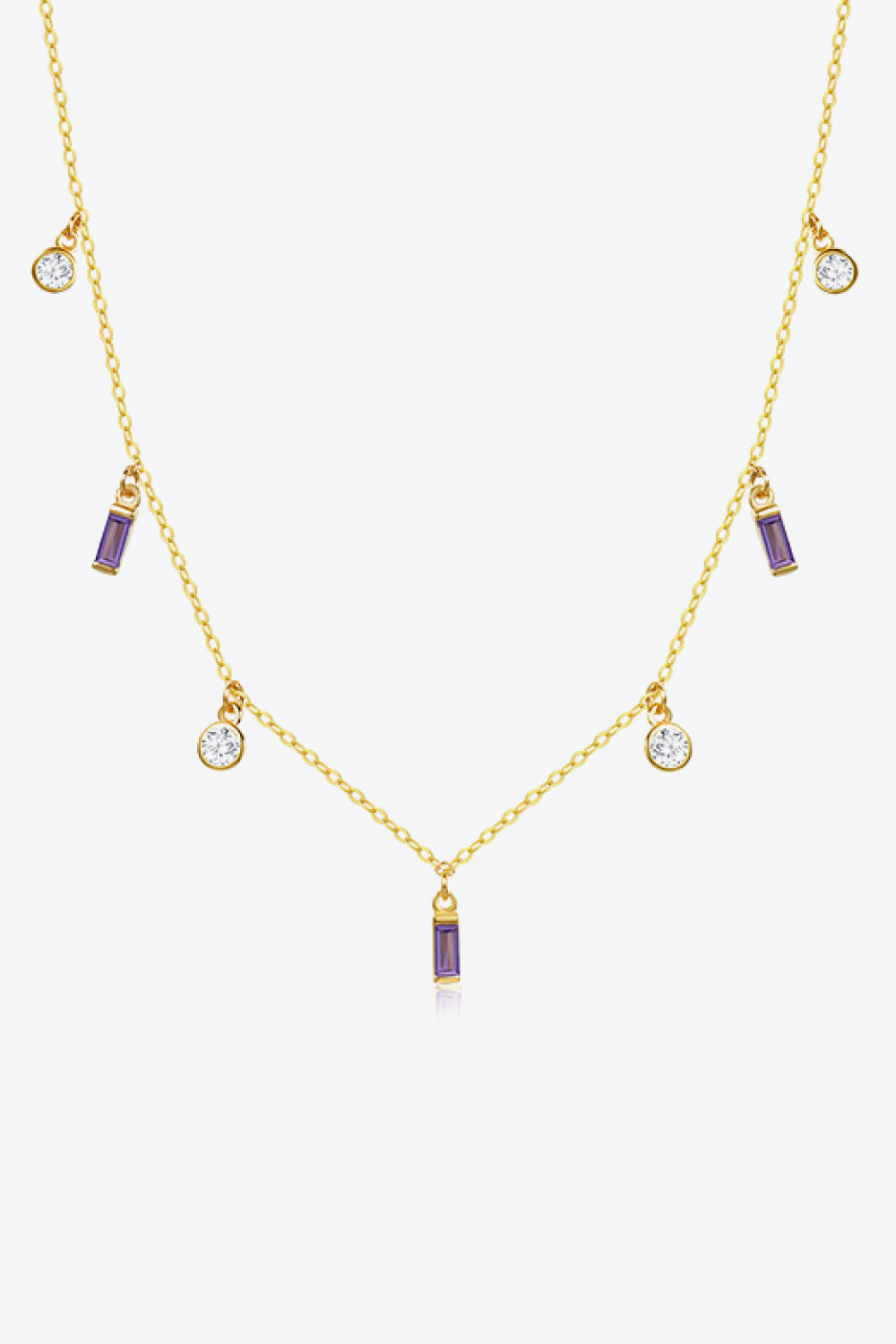 18K Gold Plated Multi-Charm Chain Necklace 