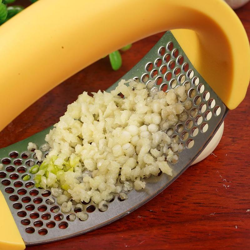 Stainless Steel Garlic Masher Garlic Press Household Manual Curve Fruit Vegetable Tools Kitchen Gadgets 