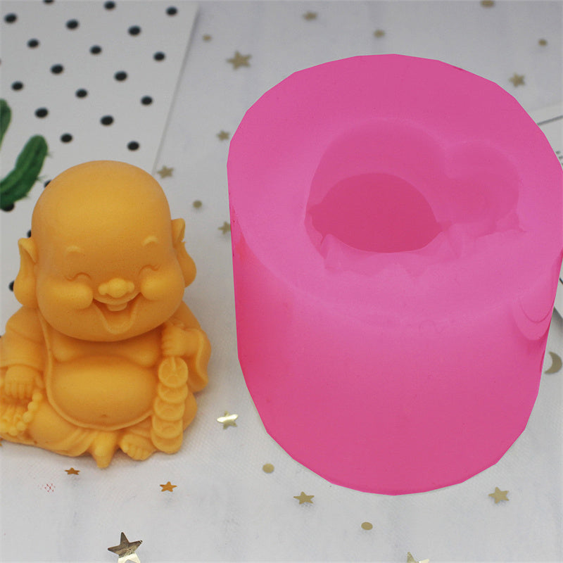 Handmade Three-dimensional Copper Coin Lucky Buddha Shape Silicone Mold