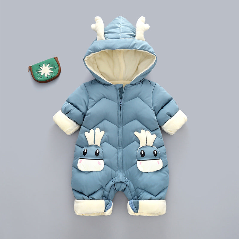 Cozy Winter Baby Romper 