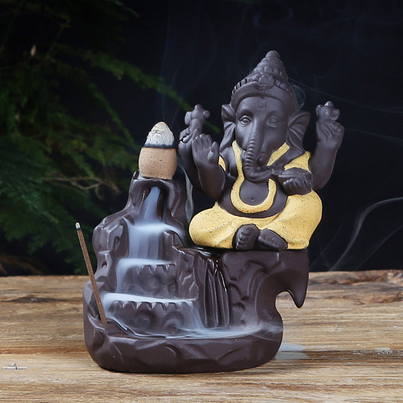 Elephant head incense burner