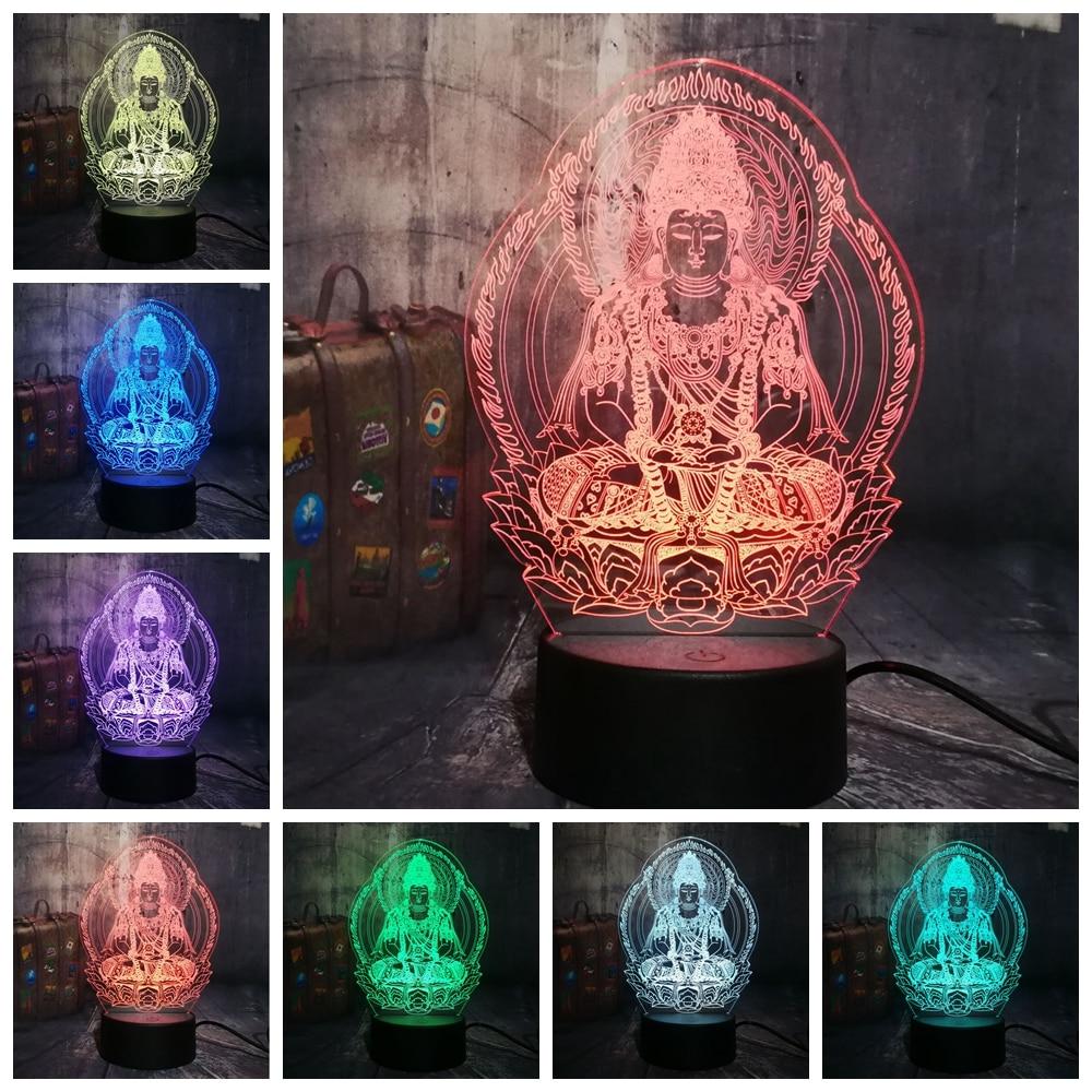 7 COLOR CHANGING BUDDHA BLISSFUL LED LAMP