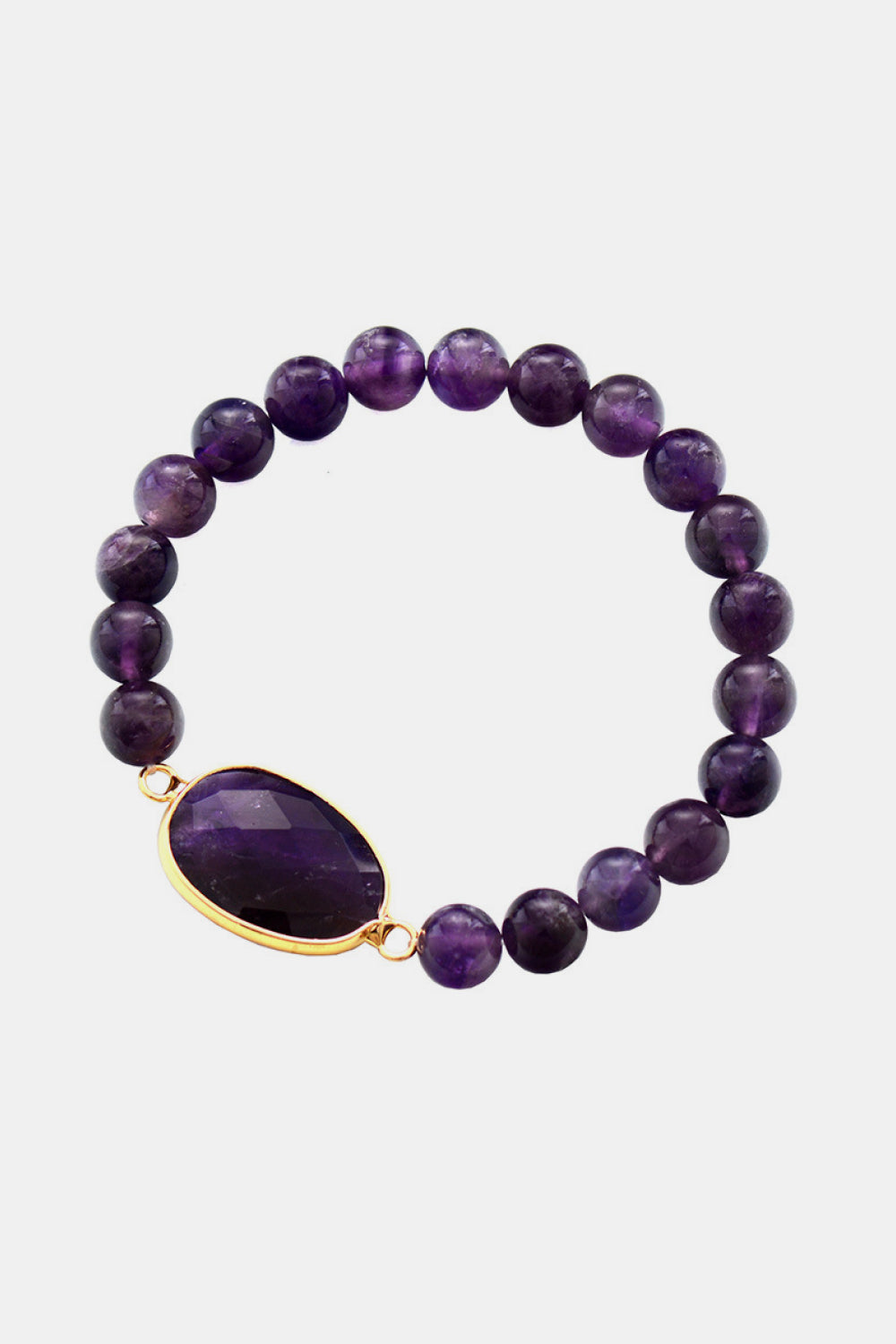 Handmade Amethyst Beaded Bracelet 