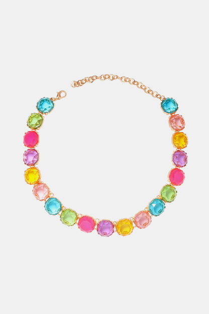 Zinc Alloy Resin Necklace 