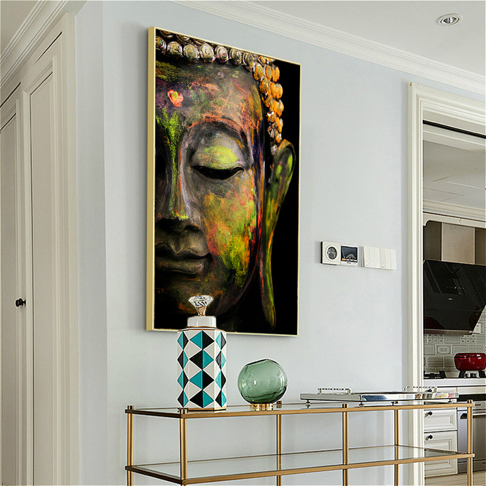 Buddha head portrait study decorative painting