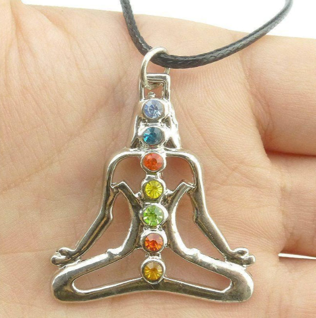 Yoga meditation Buddha statue necklace