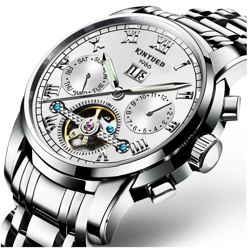 Solid stainless steel mechanical watch