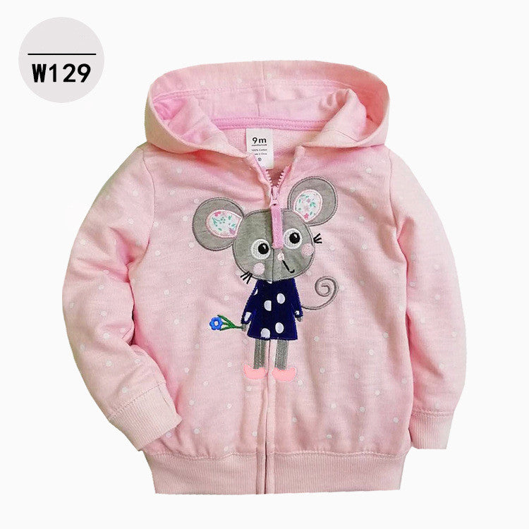 Children's hooded zippered hoodie