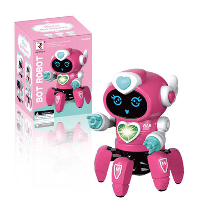 Smart Dancing Robot Electronic Six-claw Dance Robot Included LED Music Nina Robot Toys for Children Birthday Gift