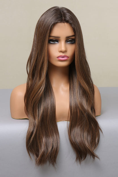 13*2" Lace Front Wigs Synthetic Long Wave 26" Heat Safe 150% Density 