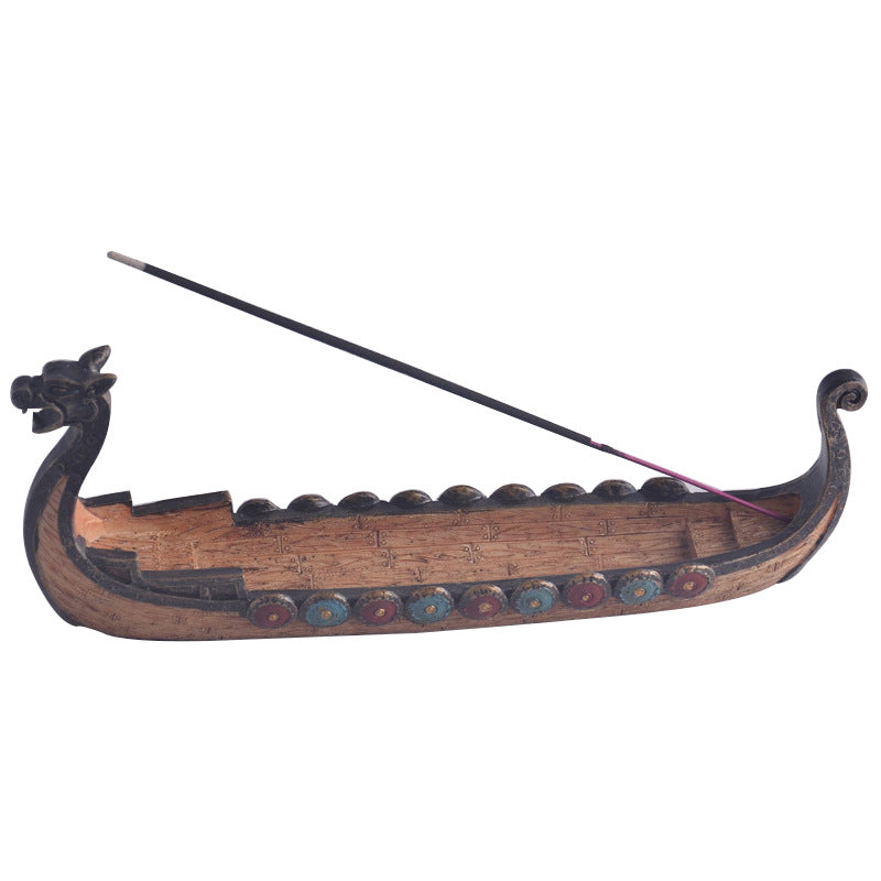 Dragon Boat Festival Dragon Boat Shool Resin Crafts Decorations Meditation Incense Burner Decoration Birthday Housewarming Event Gifts