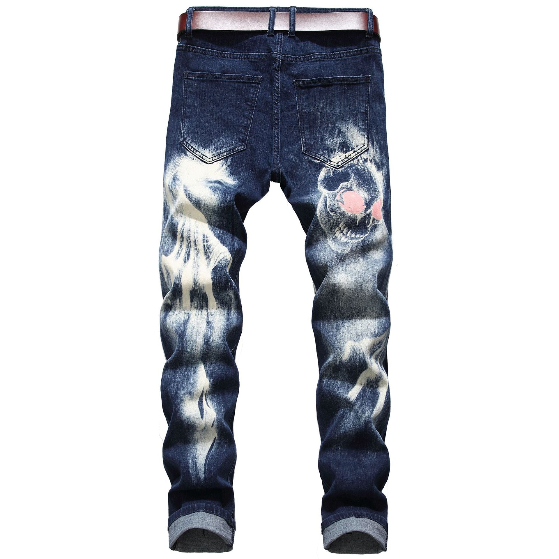 Personalized 3D Pattern Slim Men's Amazon Jeans Pants