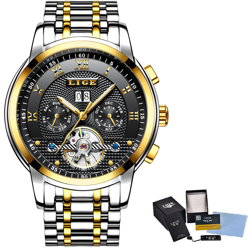 Automatic mechanical waterproof leisure watch