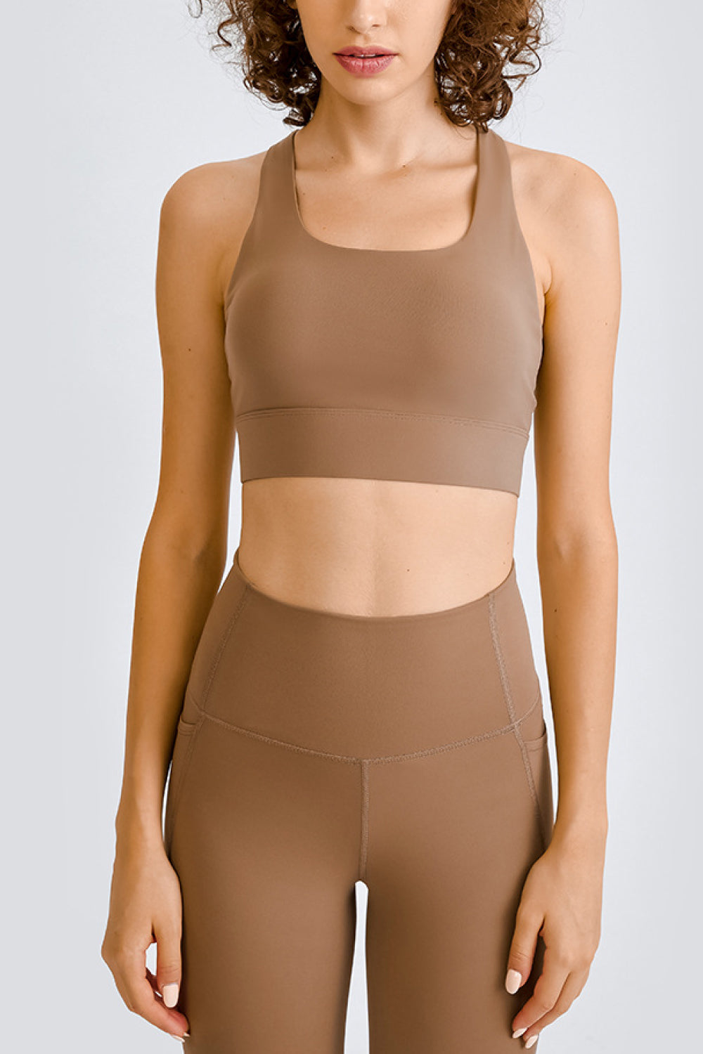 Cross Back Yoga Crop Top - Babbazon Tops