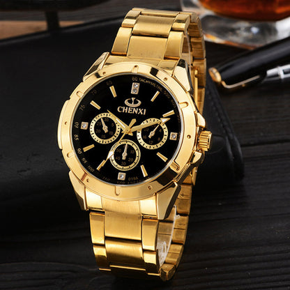 Waterproof luminous quartz watch