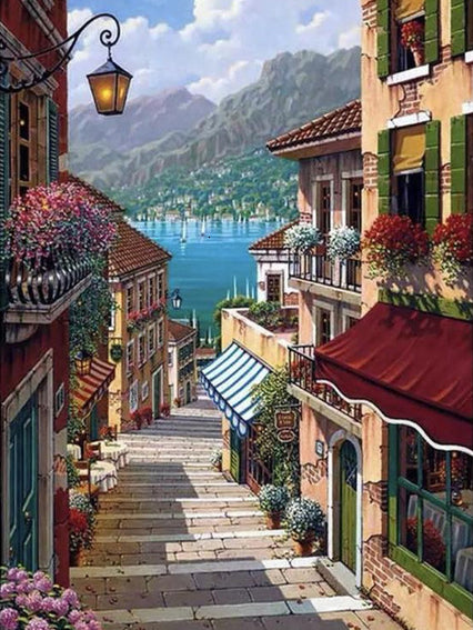 Street Theme Diamond Painting Full 5D Embroidery Landscape Home Decoration