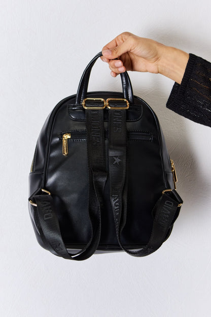 David Jones PU Leather Backpack 