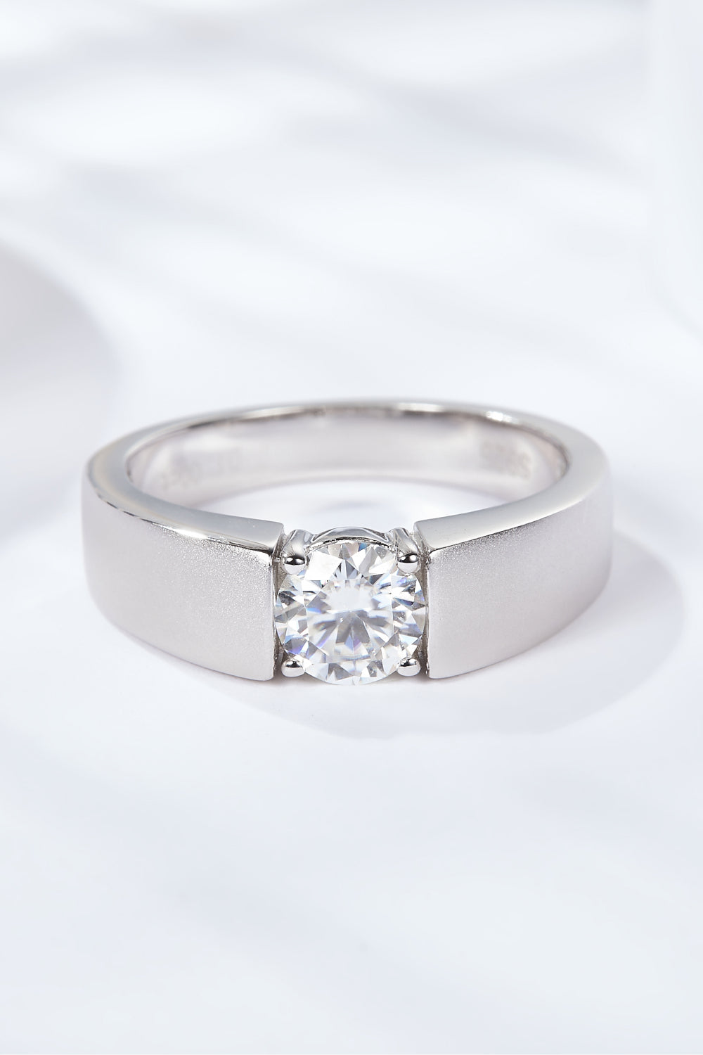 925 Sterling Silver I Carat Moissanite Ring 