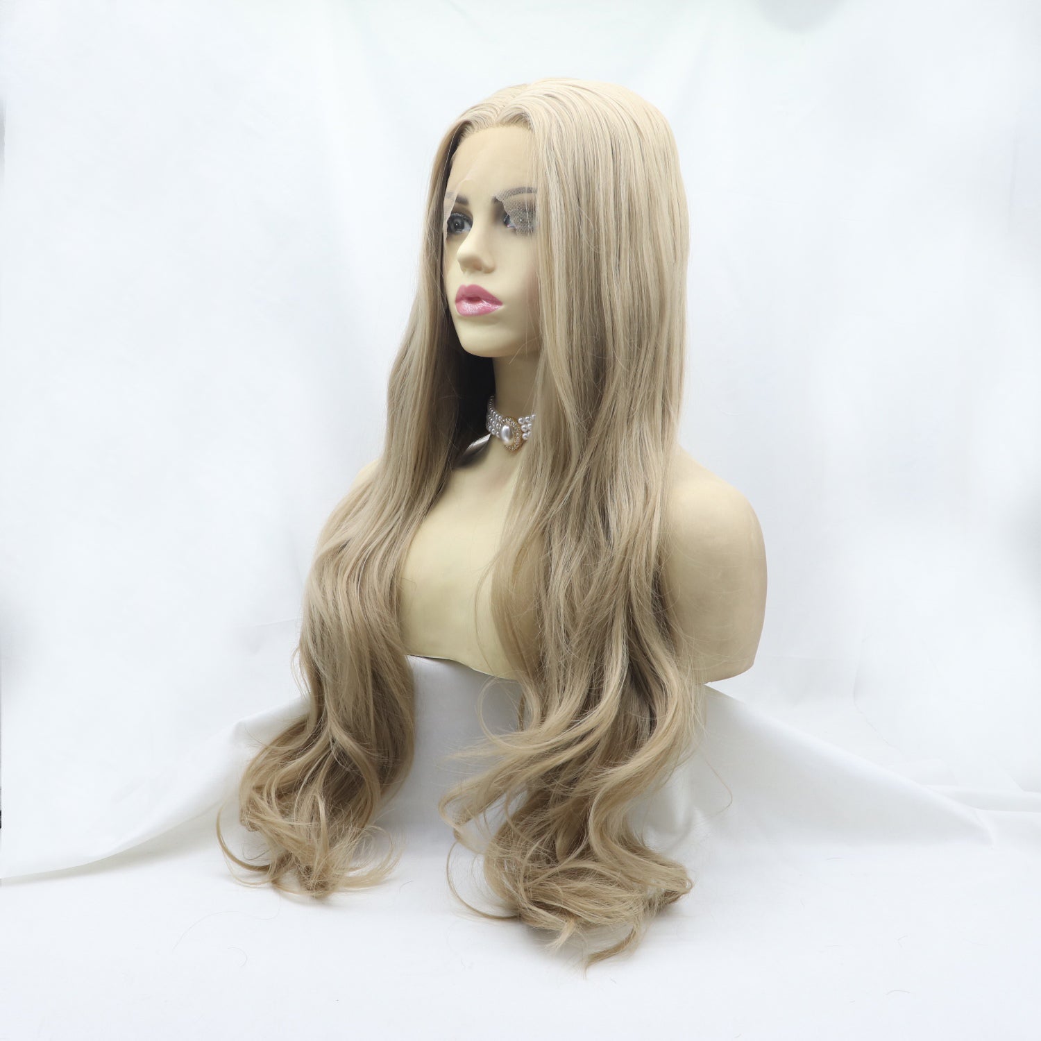 13*3" Lace Front Wigs Synthetic Long Wavy 24" 130% Density 