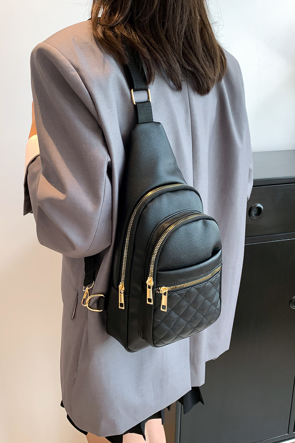 PU Leather Sling Bag 