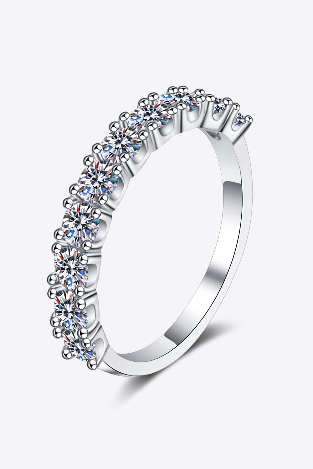 1 Carat Moissanite Half-Eternity Ring 