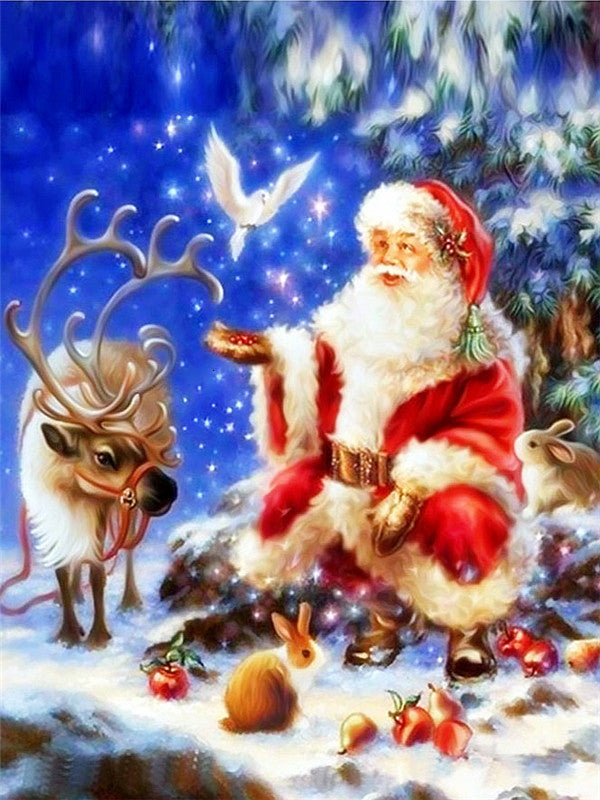 Santa Full Square Embroidery Promotion Diamond Art Winter Cross Stitch Rhinestone Home Decoration