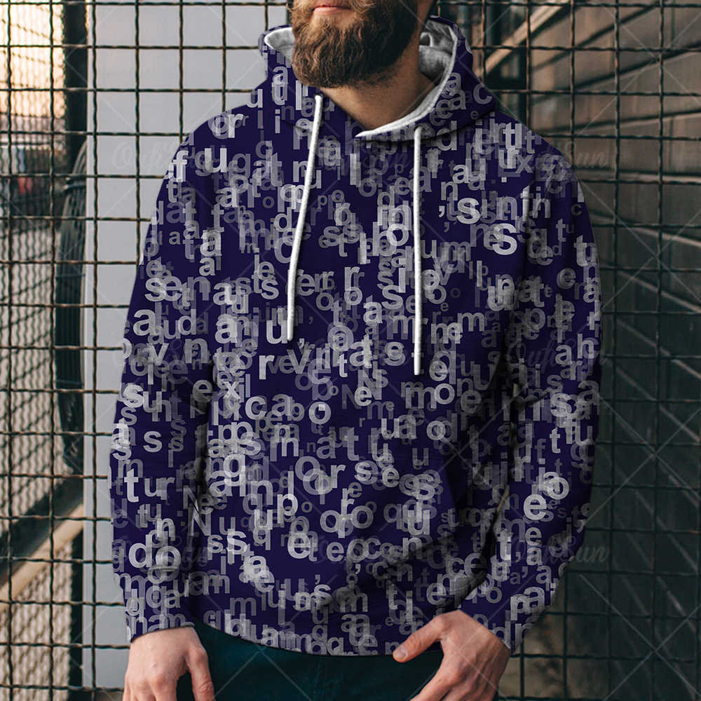 Loose Hooded Sweatshirt 3D Printed Hooded Sweatshirt