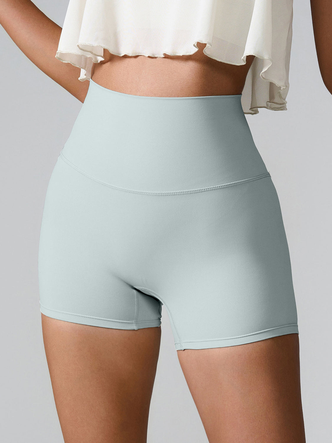 High Waist Active Shorts - Babbazon New Products