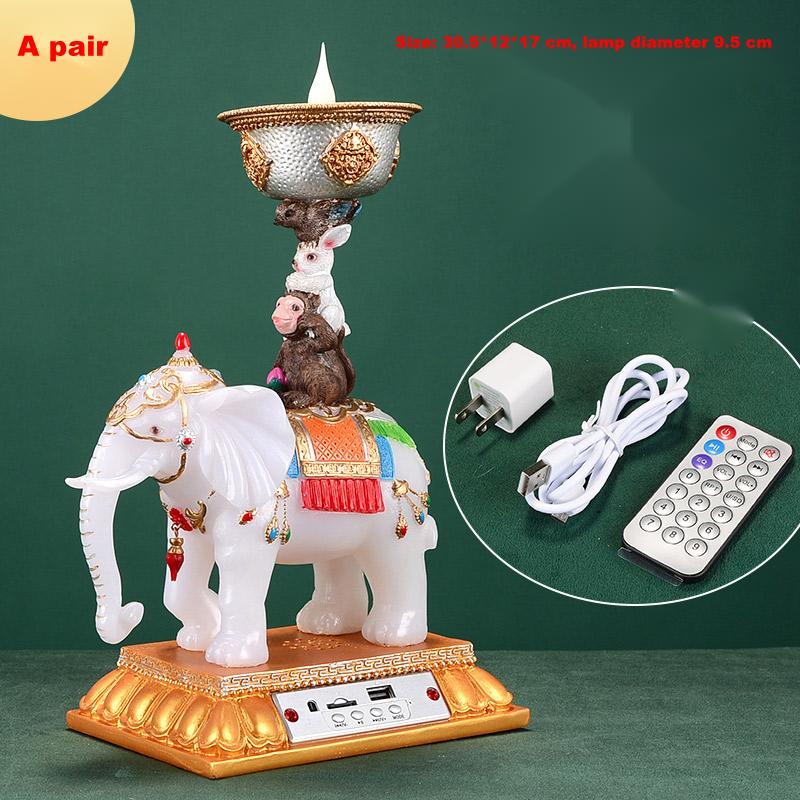 Household Plug-in For Buddha Lamp Jixiang Candlestick