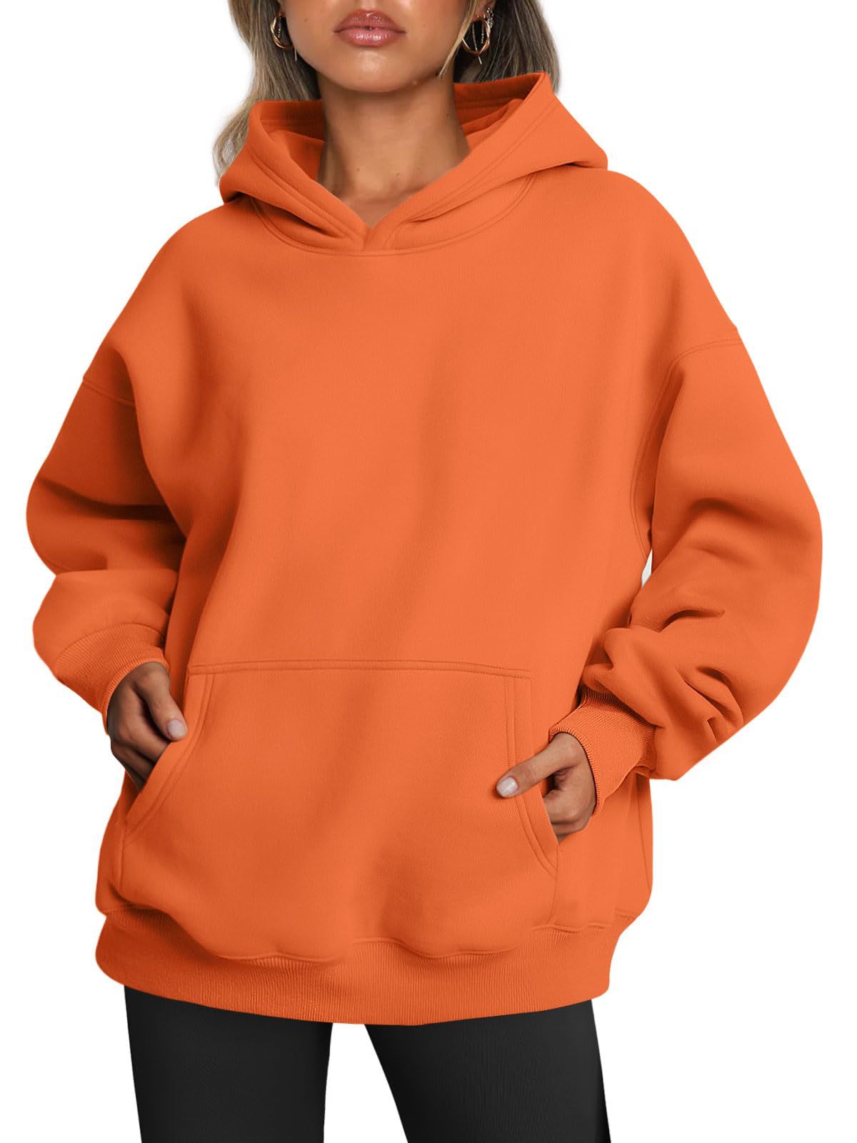 Women's Oversized Hoodies Fleece Loose Sweatshirts With Pocket Long Sleeve Pullover Hoodies Sweaters Winter Fall Outfits Sports Clothes 