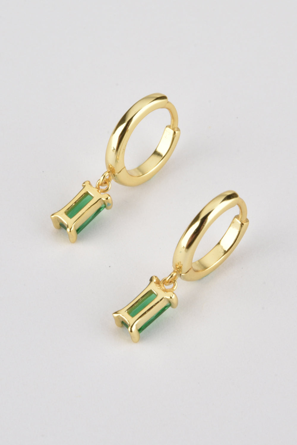 Zircon Huggie Drop Earrings 