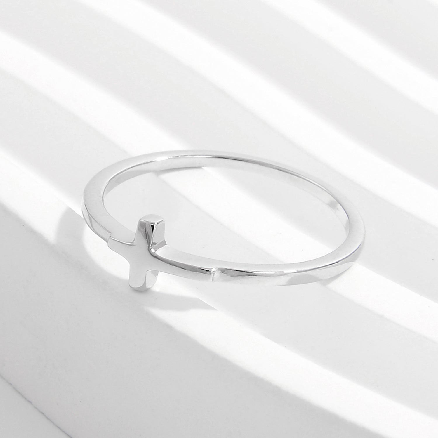 925 Sterling Silver Cross Ring 