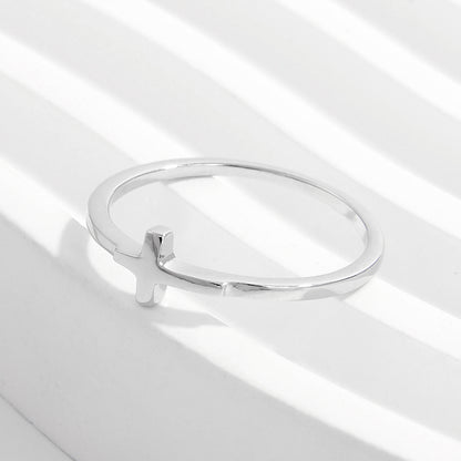 925 Sterling Silver Cross Ring 