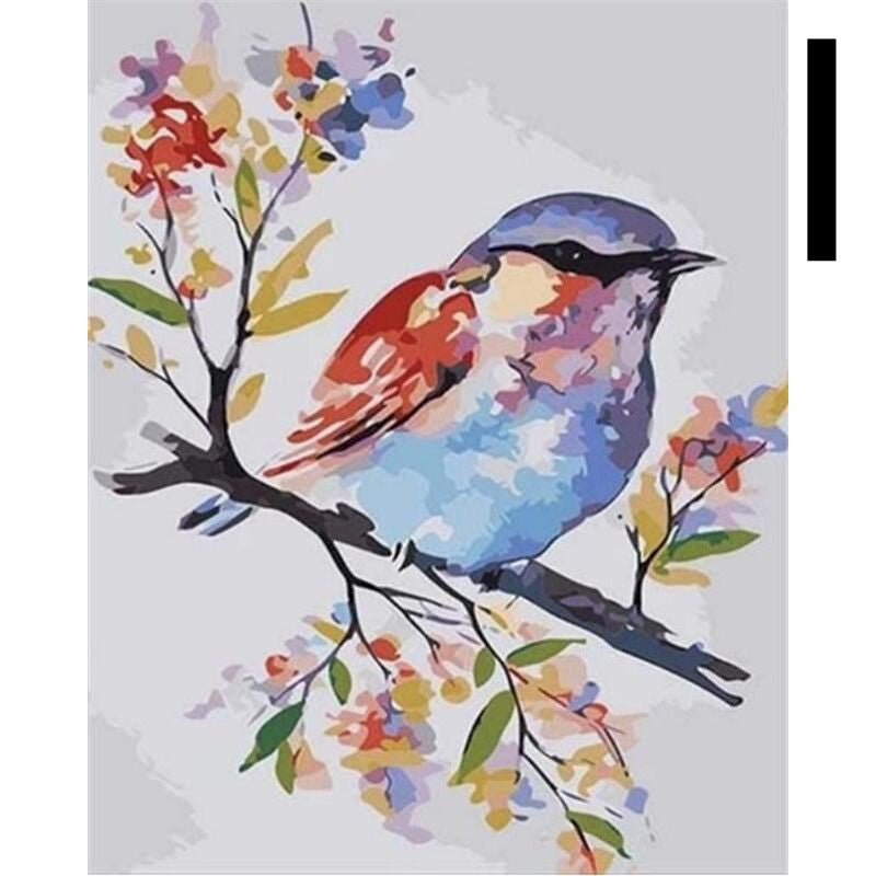 DIY Picture By Number Bird Kit For Home Decoration