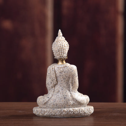 Sandstone resin crafts small sitting Buddha ornaments