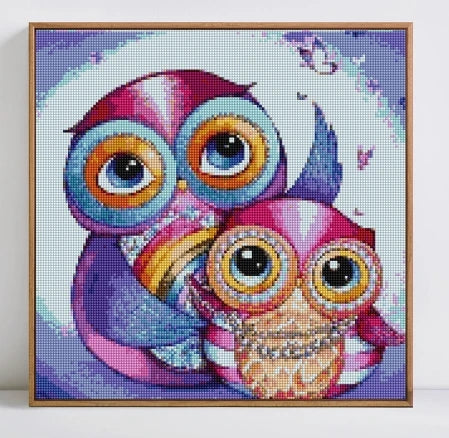 Family Owls - Diamond embroidery kit