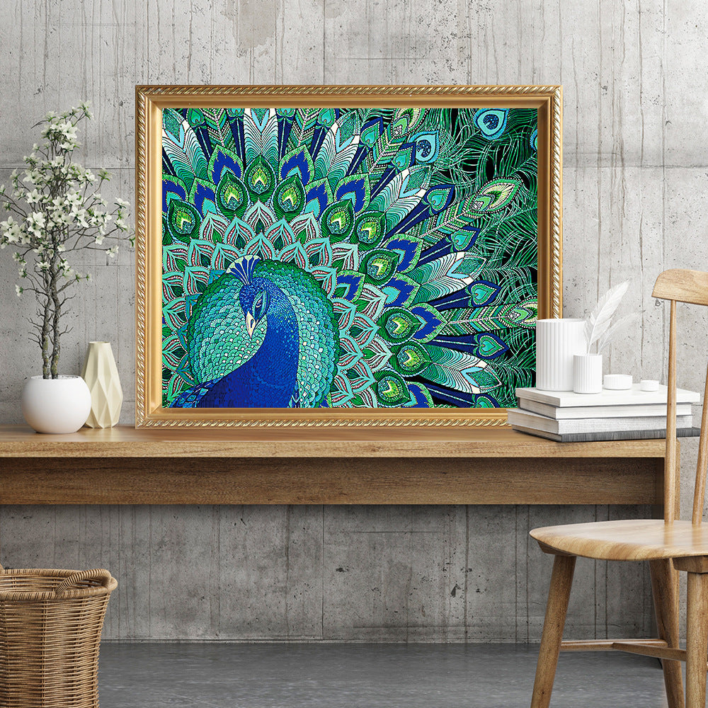 Resin Peacock Point Diamond Painting